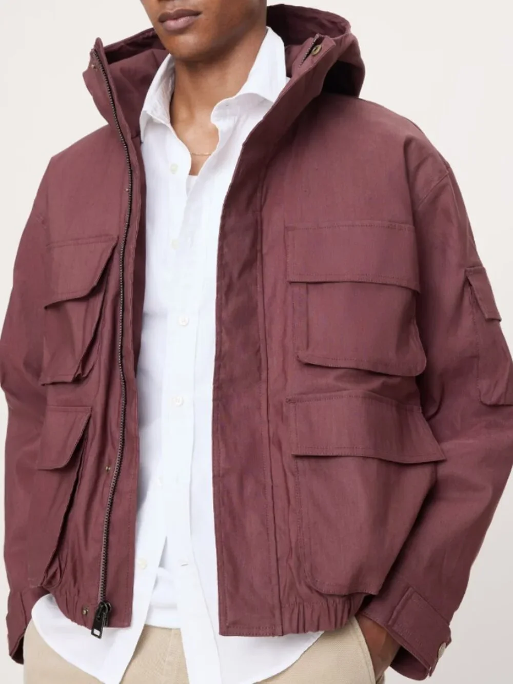 Banana Republic Hemp-Blend Hooded Field Jacket